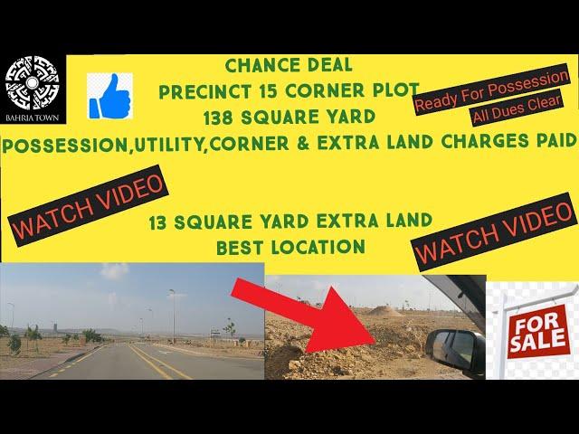 Chance Deal  Precinct 15 Corner Plot | Bahria Town Karachi | Property Updates By Talha Shahzad Puri