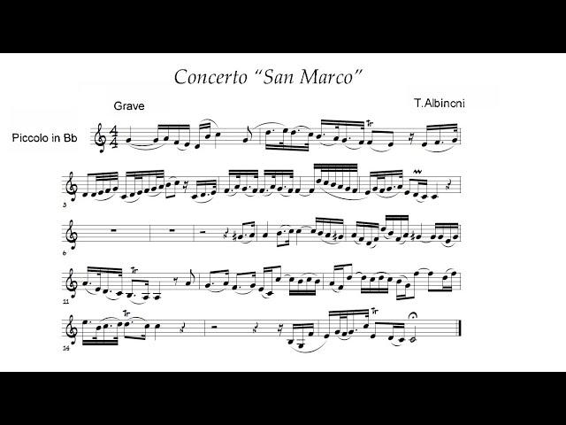 Tomaso Albinoni: Concerto San Marco (Roderick MacDonald, trumpet) I