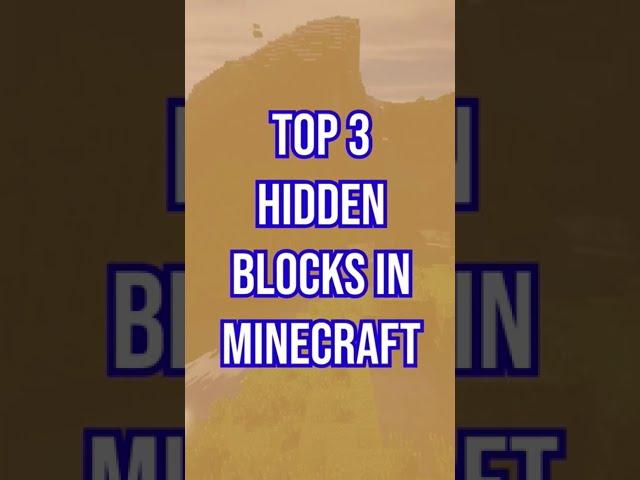 Top 3 Hidden Blocks in Minecraft