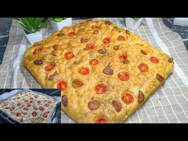 خبز الفوكاشيا الايطالية  هشة و خفيفة من الذ مايكون 