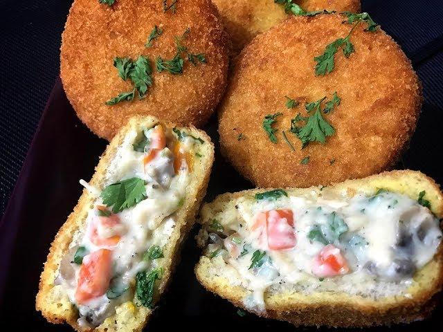 Chicken Bread Wheel Patties (iftar Recipe)