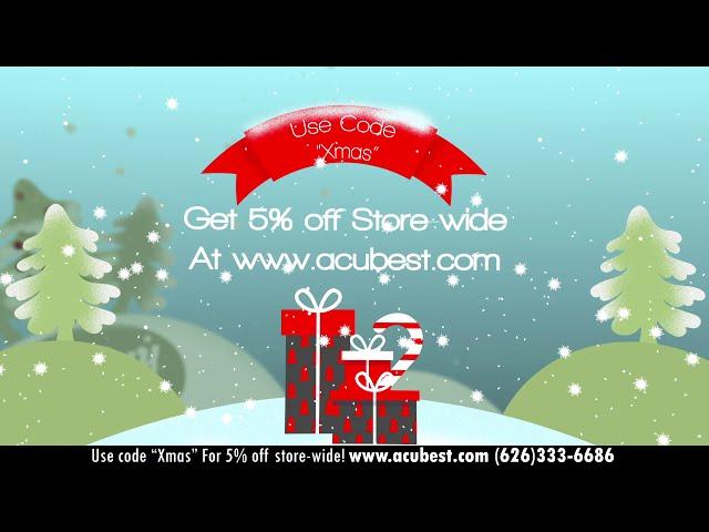 Holiday Sale! 5% off store-wide at acubest.com for all the spa/massage/acupuncture products.