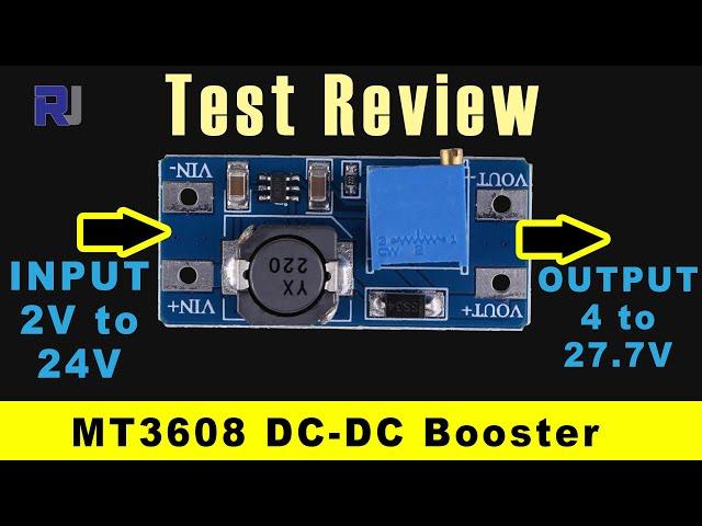 Test review of 2A DC-DC Step up boost converter MT3608