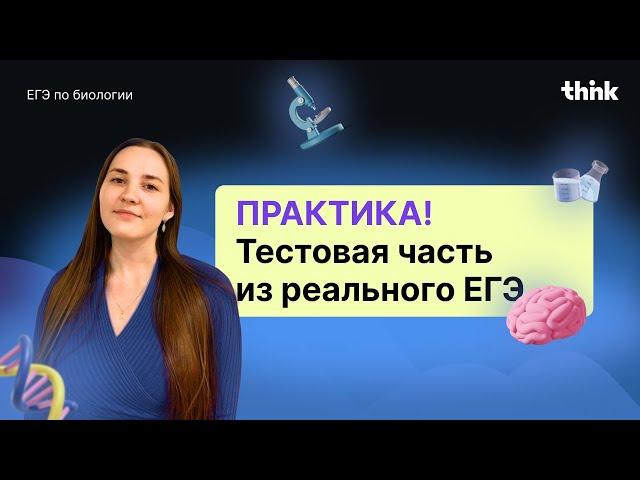 Практика! Тестовая часть из реального ЕГЭ.