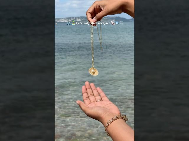 Let’s try to make shell necklace #fyp #viralshorts #youtubeshorts #shorts #cleangirl #beach