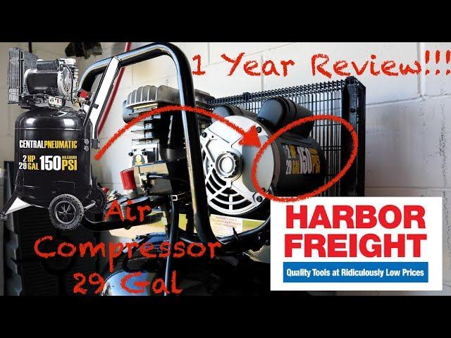 Harbor Freight Air Compressor 29 Gal 1 Year Review [4K]