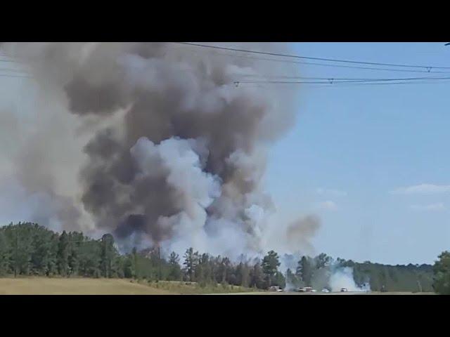 KSLA News 12 viewer captures video of fire along US 171 N outside of Florien