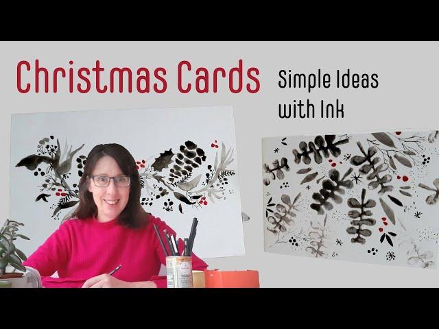 Christmas Cards with Ink