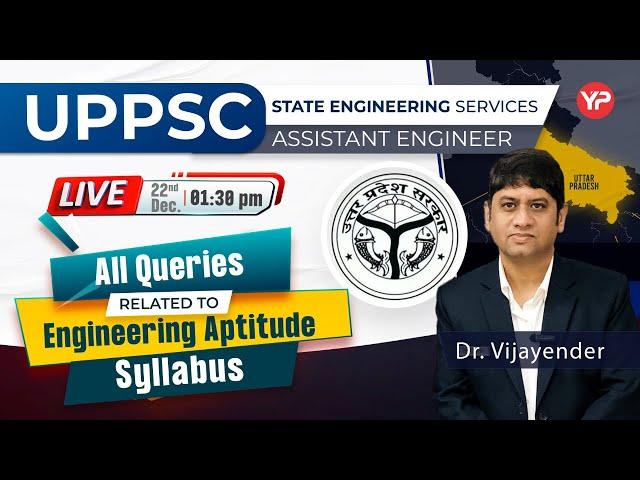 All queries related to Engineering Aptitude 22 new Topics Syllabus UPPSC AE 604 Posts | Live @1:30pm