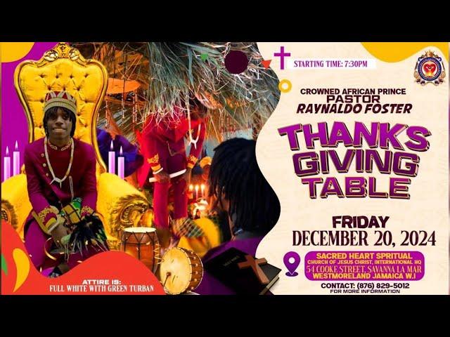 CROWN AFRICAN PRINCE & PASTOR FOSTER THANKSGIVING TABLE 