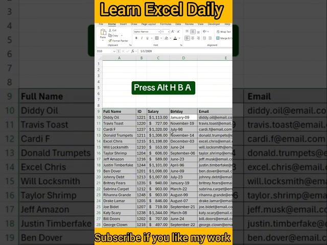 Formatting in Excel | Job interview Excel #excel #exceltips