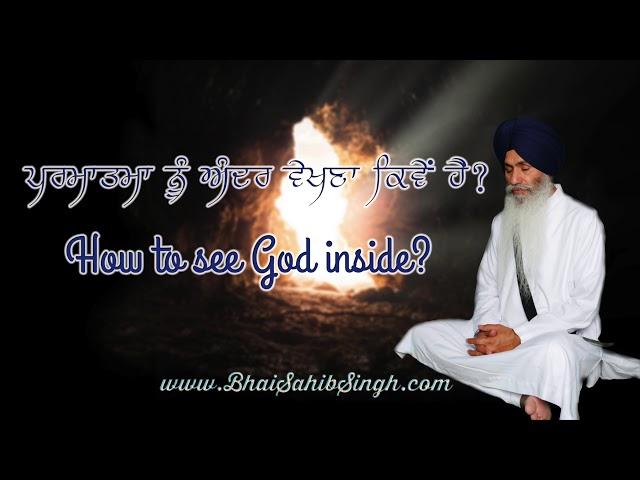 How to See God Inside | ਪਰਮਾਤਮਾ ਨੂੰ ਅੰਦਰ ਵੇਖਣਾ ਕਿਵੇਂ ਹੈ? Bhai Sahib Singh