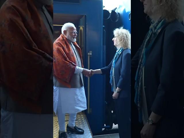 PM Modi arrives at Kyiv Railway Station in Ukraine | #shorts