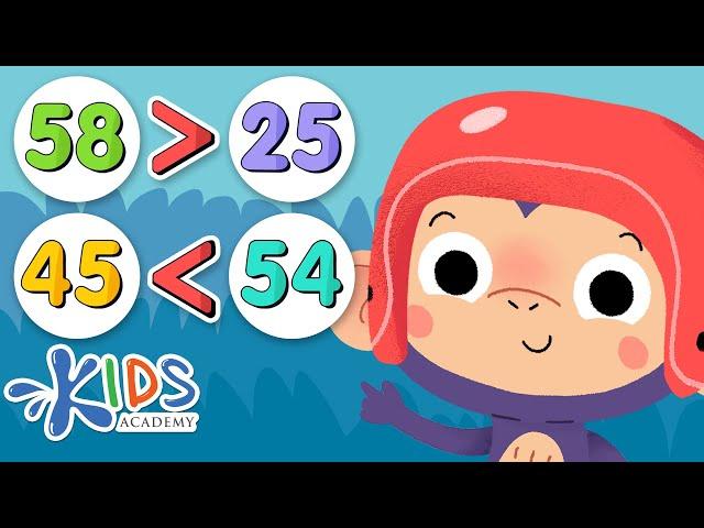 Compare Numbers - Greater Than Less Than | Math for 1st Grade | Kids Academy