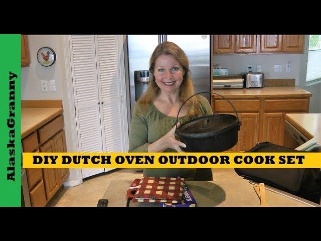 DIY Dutch Oven Outdoor Cook Set For Camping Survival Emergency Cooking Cast Iron