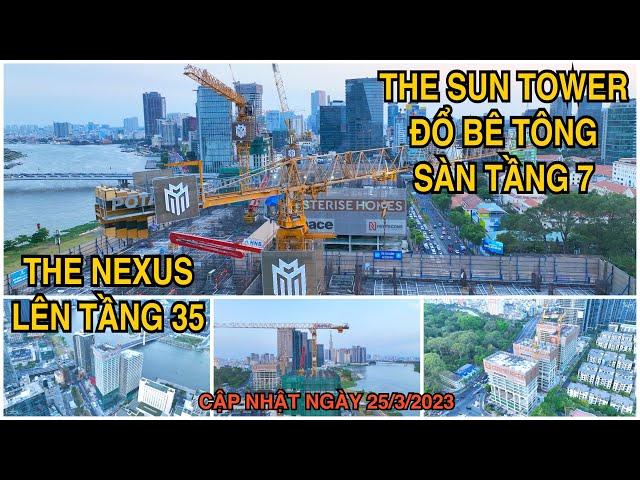 The Sun Tower Đổ Bê Tông Sàn Tầng 7, The Nexus Lên Tới Tầng 36, Tiến Độ Quá Nhanh