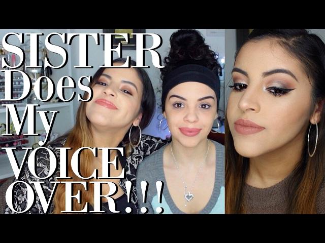 SISTER DOES MY VOICEOVER!? Glam Makeup Tutorial | Casey Vee