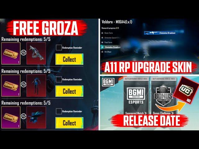 CHANCE TO GET FREE MAX GROZA SKIN || BONUS CHALLENGE RELEASE DATE | KUMARI GAMER