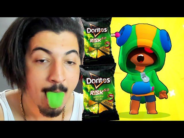 DORİTOS RİSK 5.0 WASABİ! LEON ÇIKARTANA KADAR DORİTOS YEDİM! Brawl Stars