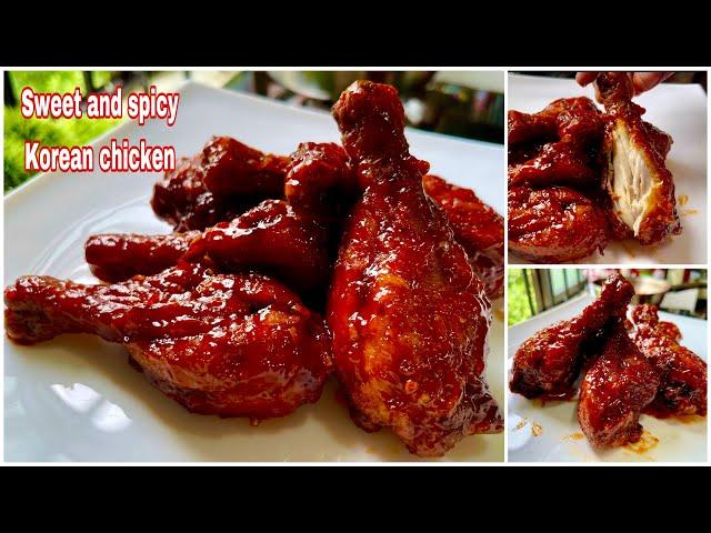 ঘরে থাকা উপকরন দিয়ে তৈরি লোভনীয় SWEET and SPICY KOREAN CHICKEN :: Best Korean Feied Chicken Recipe