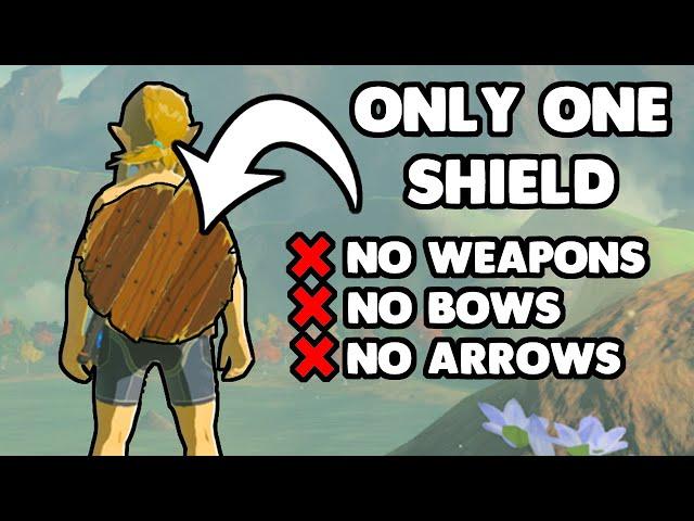 Breath of the Wild with One Shield and NOTHING ELSE