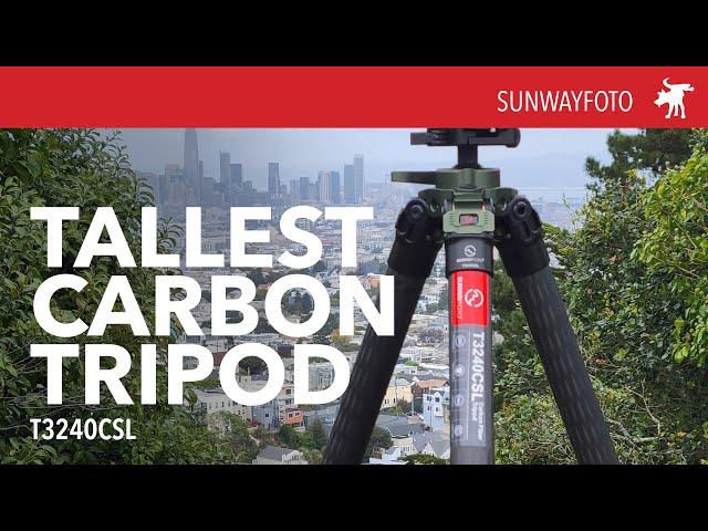 Tall carbon fiber tripod Sunwayfoto T3240CSL
