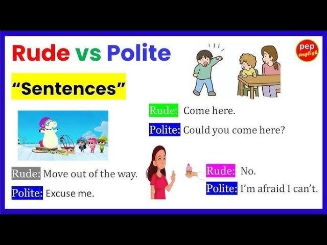 STOP Saying These Rude Sentences – Speak Politely in English!”Polite vs. Rude English