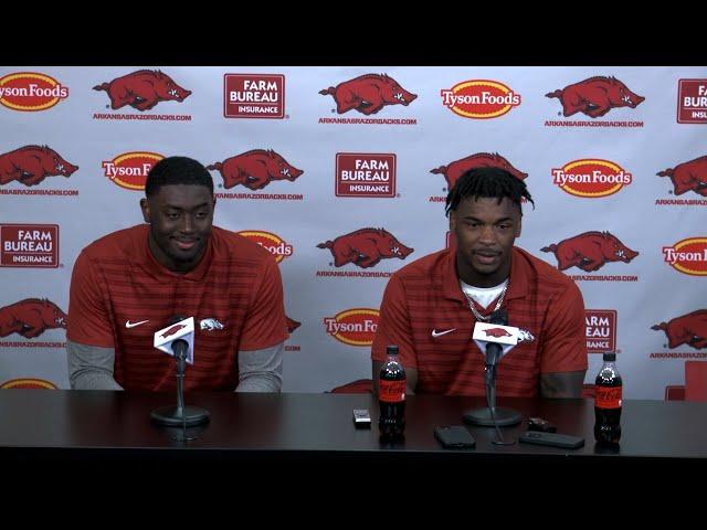 Quincy Rhodes Jr. and Braylen Russell talk about Arkansas spring practice and more