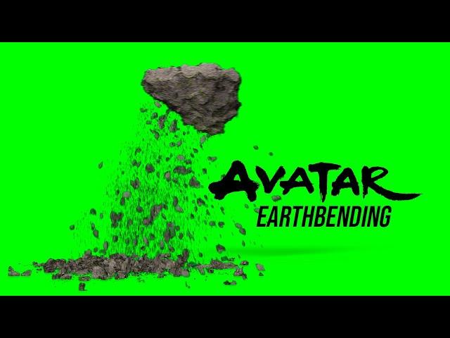 Earthbending #01 ◈ FREE VFX Greenscreen ◈ Avatar inspired Earth/stone effects overlay