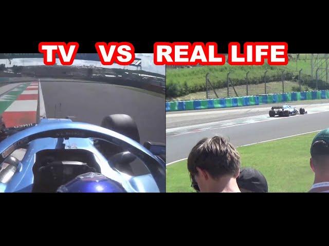 F1 Car Speed | Tv vs Real Life