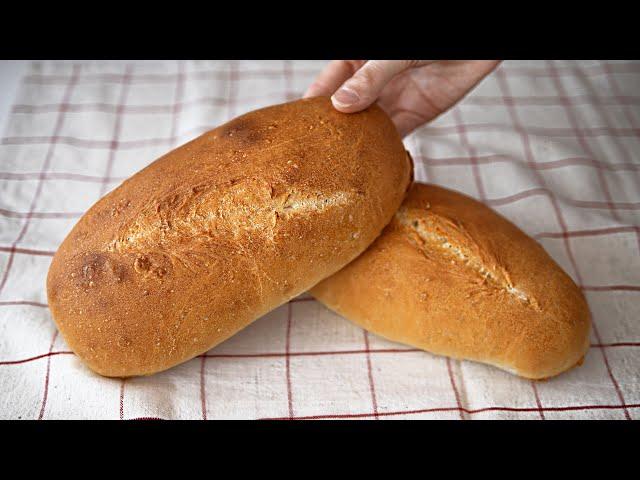 Only 4 ingredients! EASY bread recipe! Turkish bread ekmek