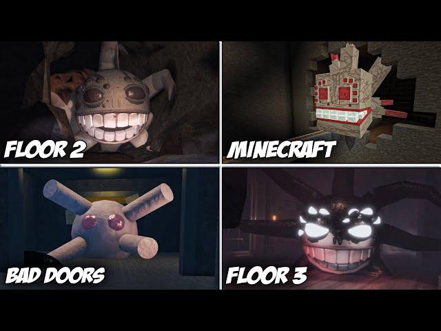 [All Versions] Grumble - Doors Mines Floor 2 VS Minecraft VS Doors But Bad VS Roblox VS Floor 3