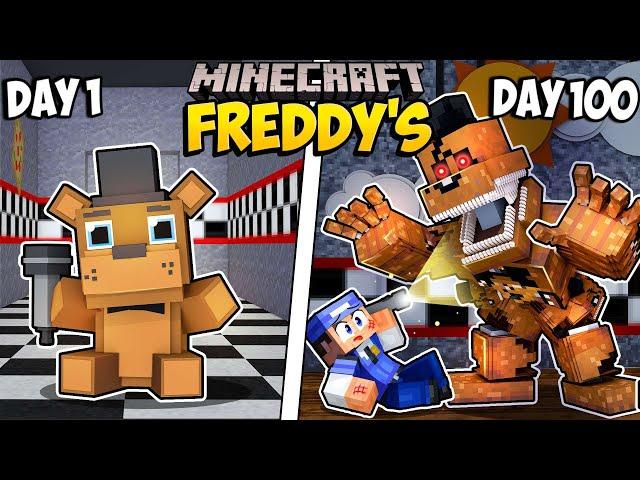 I Survived 100 Days as FREDDY FAZBEAR in Minecraft