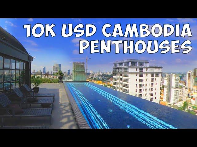 4 Cambodia Luxury Penthouses  Phnom Penh Real Estate Tour