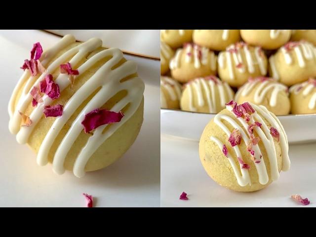 Only 5 minutes! Minimum ingredients Cookies for Christmas/ Melts in your mouth mini cookies