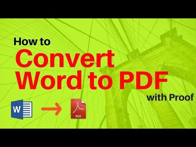 How to Convert Word to Pdf Offline