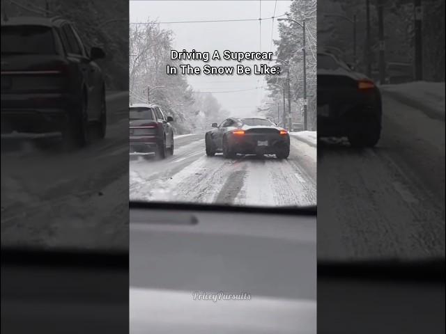 Driving a supercar in the snow