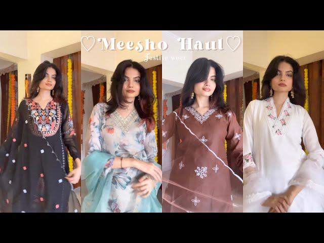 Meesho Haul ⋆୨୧⋆  Ethnic Wear | Festive Outfits | Meesho Finds  ୨୧ Diwali Sale