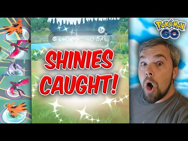 5 Galarian Bird Checks! But did they Shine!? Shinies Caught! (Pokémon GO)