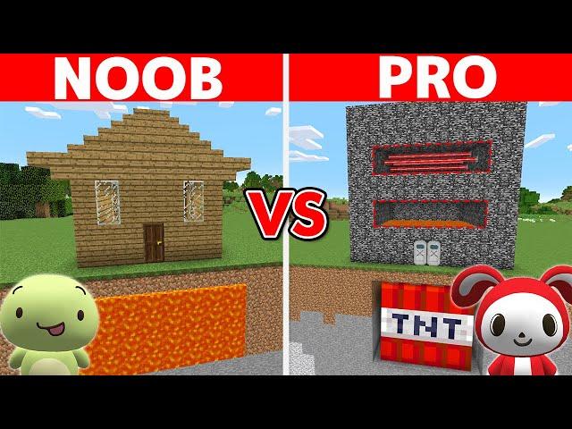 Minecraft NOOB vs PRO: PRANK HOUSE BUILD CHALLENGE