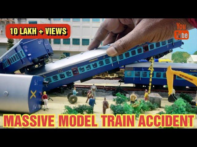 HO Scale Train Accident | WDM2 & WDG4D Model Train Accident | Model Train Derailment