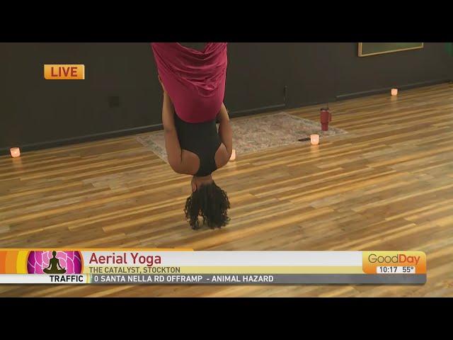 Aerial yoga workshops in Stockton