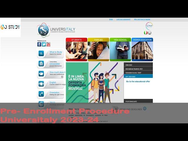 How to do pre-enrolment for Italy procedures | Pre-enrolment 2023 - 2024 | explained