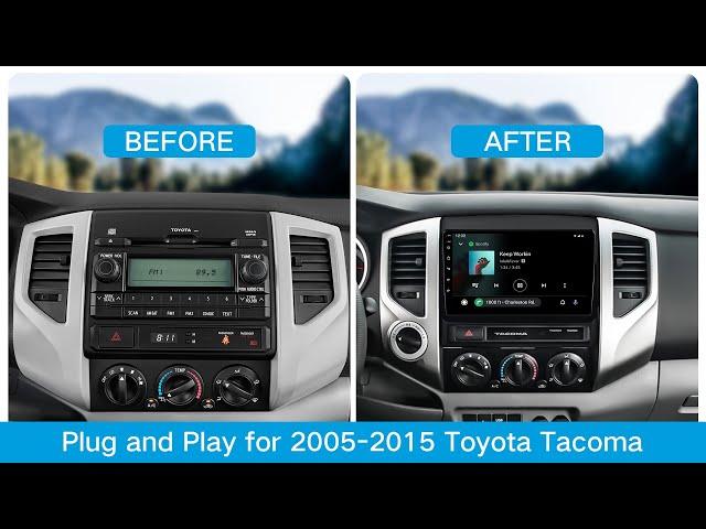 Install ViaBecs 9" Wireless Carplay Radio for 2005-2015 Toyota Tacoma, Easy Installation