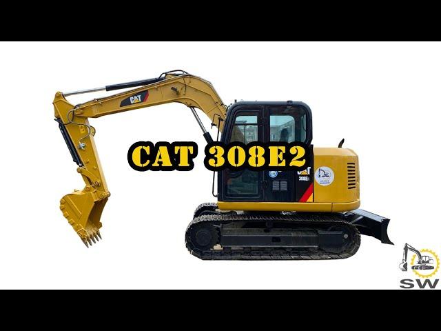 CAT 308E2 mini excavator with dozer blade working performance | ShiWen Construction Machinery Co.