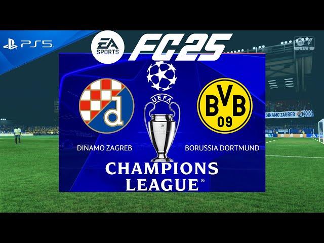 FC 25 Dinamo Zagreb vs Borussia Dortmund | Champions League 2024/25 | PS5