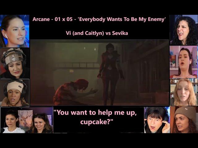 Vi (and Cait) vs Sevika in Arcane - 01 x 05 - 'Everybody Wants To Be My Enemy' - Reactor Compilation