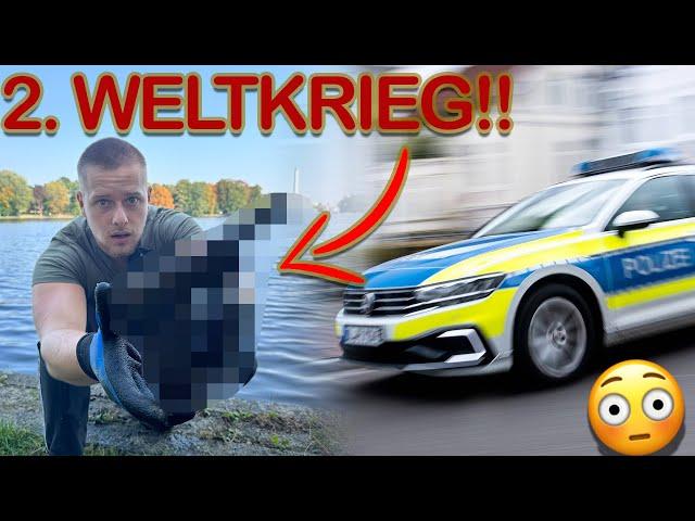 POLIZEI gerufen, wegen FUND aus 2. WELTKRIEG!! / Magnetfischen Gebrüder Lange