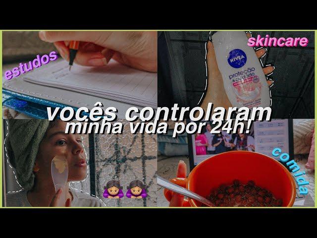 ‍️ vocês controlaram meu dia por enquetes! - *treino, skincare, estudos e mais* (vlog)