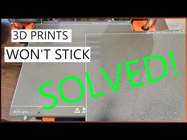 How To Get 3d Prints To Stick To Prusa Textured Steel Sheet - Solved!